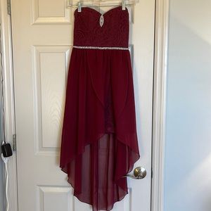 Strapless high low dress